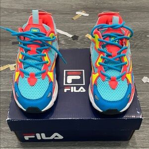 Fila Blue and Red Sneakers Vibrant Design